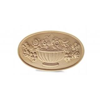 Rozeta ,ornament kwiatowy z pyłu drzewnego 150xH91mm F56850C