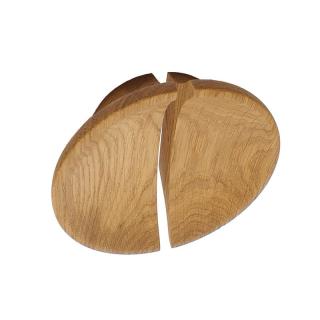 Uchwyty do mebli półokrągłe dębowe - 2 szt. ∅ 156 mm GD00250