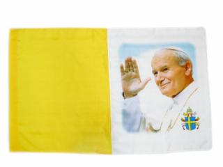 Flaga Papieska WATYKANU Zdjęcie Jan Paweł II 120/70 cm
