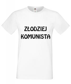 KOSZULKA MĘSKA Z NADRUKIEM ZŁODZIEJ KOMUNISTA