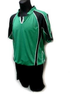 Stroje sportowe drużynowe (koszulka+ spodenki) Zielono-Czarne