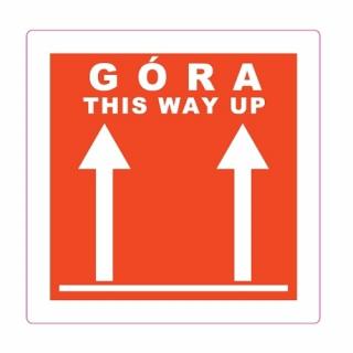 Etykiety GÓRA - THIS WAY UP - 10 x10cm - 100szt