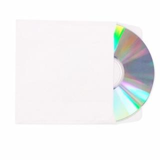 Koperty na CD Białe 125x125mm - 100 sztuk