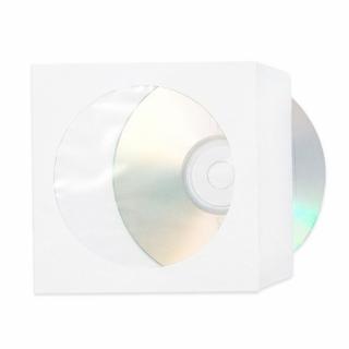 Koperty na CD Białe 125x125mm z oknem 100 szt.