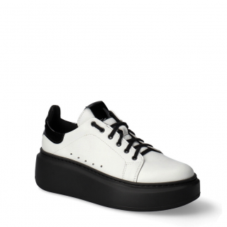 Sneakersy biało czarne