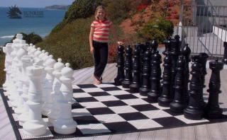 Figury plastikowe XXL do szachów ogrodowych (wysokość króla 91 cm)