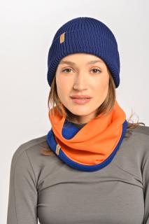 Komin dwustronny Merino Shaun Orange-Navy Blue ISDE-30-80 - Sample