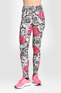 Legginsy Dual Space z kieszeniami po bokach Ornamo Roses