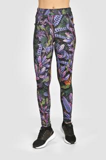 Legginsy Dual Space z kieszeniami po bokach Purple Ling