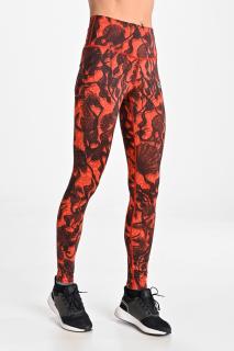 Legginsy regular z pasem Basic Ornamo Reef Red