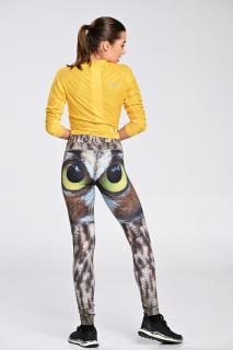 Legginsy Regular Z Pasem Pro Crazy Eyes Owls - Sample