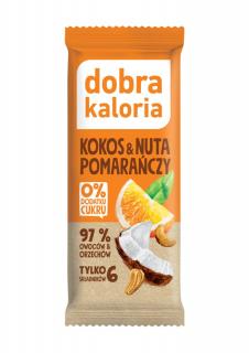Baton Daktylowy Kokos  Nuta Pomarańczy Bez Cukrów 35g