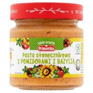 Pasta Słonecznikowa Pomidory Bazylia Bezglutenowa 160g