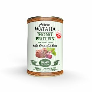 WATAHA MONO PROTEIN ADULT DOG 94,4% DZIK Z BURAKAMI 400G 400g