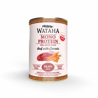 WATAHA MONO PROTEIN ADULT DOG 94,6% WOŁOWINA Z MARCHEWKĄ 400G 400g