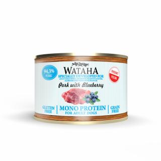 WATAHA MONO PUSZKA DLA PSA 94,5% WIEPRZOWINA Z BORÓWKĄ 185G 185g