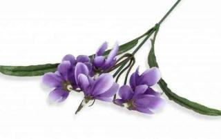 PRZEBIŚNIEG gałązka kwiatowa Violet sztuczne kwiaty jak żywe