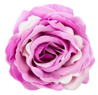 Róża główka wyrobowa Kwiat Pink/Cream sztuczne kwiaty