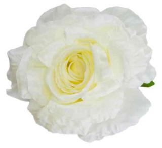 Róża satynowa główka Cream  16 cm