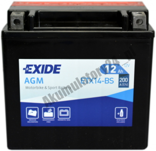 EXIDE YTX14-BS 12V 12Ah 200A L+