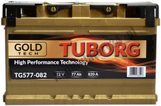 TUBORG GOLD-TECH 12 V 77 AH 820 A P+