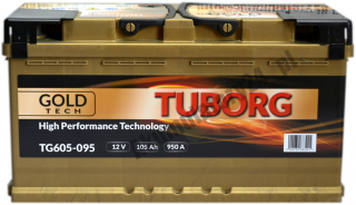 TUBORG GOLD-TECH 12V 105AH 950A P+ TUBORG GOLD-TECH 12 V 105 AH 950 A P+