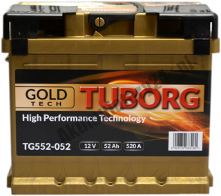 TUBORG GOLD-TECH 12V 52AH 520A P+ TUBORG GOLD-TECH 12 V 52 AH 520 A P+