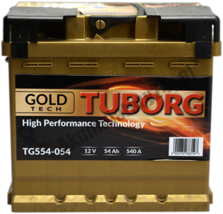 TUBORG GOLD-TECH 12V 54AH 540A P+ TUBORG GOLD-TECH 12 V 54 AH 540 A P+