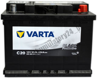 VARTA C20 BLACK PROMOTIVE 12V 55Ah 420A P+ VARTA C20 BLACK PROMOTIVE 12 V 55 Ah 420 A P+