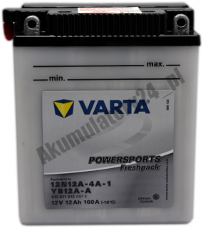 VARTA YB12A-A / 12N12A-4A-1 12Ah 160A 12V +KWAS