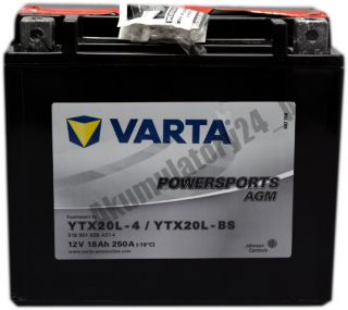 VARTA YTX20L-BS / YTX20L-4 12V 18Ah 250A P+
