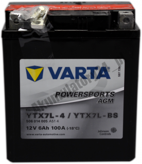 VARTA YTX7L-4 / YTX7L-BS 12V 6Ah 100A P+