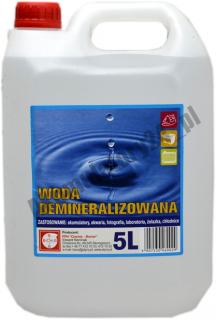 Woda Demineralizowana Destylowana 5L