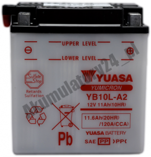 YUASA YB10L-A2 12V 11,6Ah 120A P+