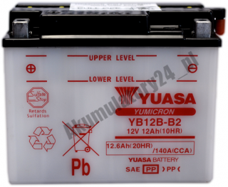 YUASA YB12B-B2 12V 12,6Ah 140A L+