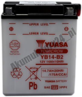 YUASA YB14-B2 12V 14,7Ah 175A L+