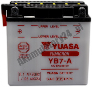 YUASA YB7-A 12V 8,4Ah 105A L+