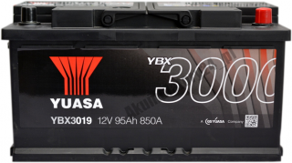 YUASA YBX 3019 12V 95Ah 850A P+  YUASA YBX3019 12 V 95 Ah 850 A P+