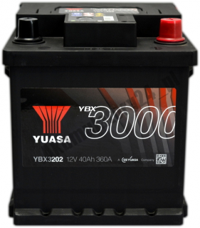 Yuasa YBX 3202 12V 40Ah 360A P+  Yuasa YBX3202 12 V 40 Ah 360 A P+