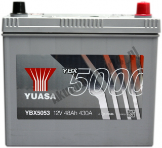 Yuasa YBX 5053 12V 48Ah 430A P+ Yuasa YBX 5053 12 V 48 Ah 430 A P+