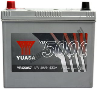 Yuasa YBX 5057 12V 48Ah 430A L+ Yuasa YBX5057 12 V 48 Ah 430 A L+