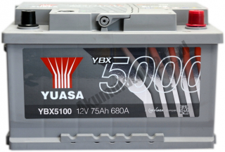 Yuasa YBX 5100 12V 75Ah 680A Yuasa YBX5100 12 V 75 Ah 680 A