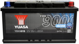 YUASA YBX 9019 12V 95Ah 850A START-STOP YUASA YBX9019 12 V 95 Ah 850 A START-STOP