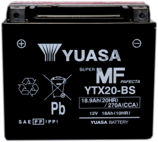YUASA YTX20-BS YTX20H-BS 12V 18,9Ah 270A L+