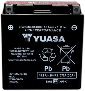 YUASA YTX20CH-BS 12V 18,9Ah 270A L+