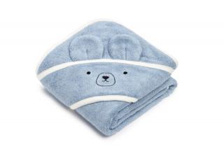 Bambusowy ręcznik dusty blue - bear 85x85 cm