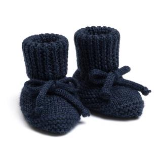 Buciki niemowlęce merino DARK BLUE