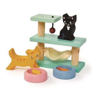 Drewniane figurki do zabawy - kotki