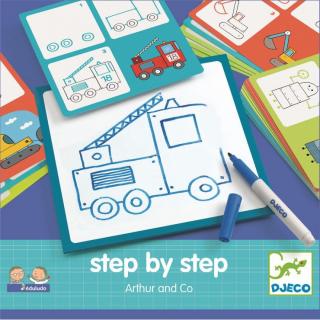 EDULUDO - Zestaw do nauki rysowania Step by Step Arthur and Co