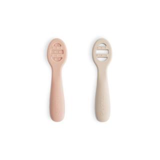 Pierwsze Łyżeczki dla Niemowląt 2-pack - Blush/Shifting Sand